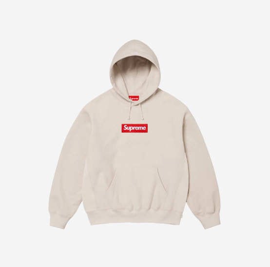 Supreme Box Logo Hooded Sweatshirt Stone - 24FW, (100