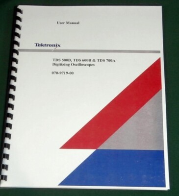 Tektronix TDS 500B, 600B, 700A User Manual: Comb Bound & Plastic Covers