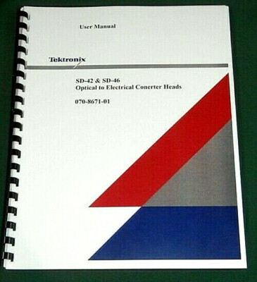 Tektronix SD-42 / SD-46 User Manual: Comb Bound & Protective Covers