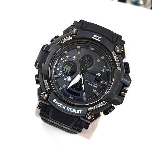 Orologio Polso Zcc Gravity Master Analogico Data Digitale Sportivo Nero lac