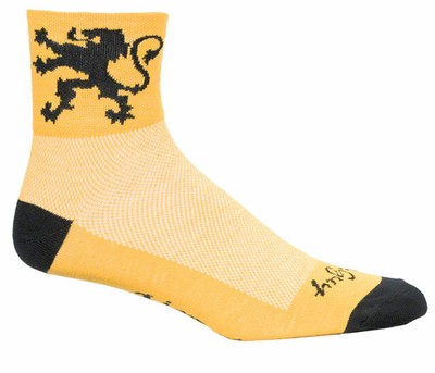 SockGuy Classic Lion of Flanders Sock Yellow SM/MD