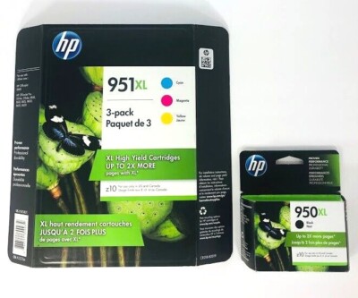 4-PACK HP GENUINE 950XL Black & 951XL Color Ink OFFICEJET PRO 8630 SEALED 2021