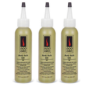 Doo Gro Anti-Itch Hair Oil Eliminate Dry Scalp Tea Tree 4.5fl.oz (135ml) 3 PACK