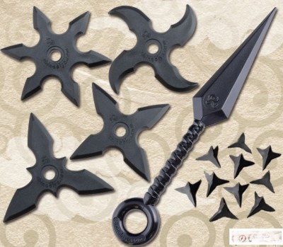 Ninja shinobi samurai buki tool rubber shuriken Kunai