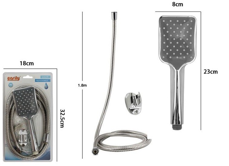 Kit Bagno Doccetta Doccino Soffione Doccia Con Laccio 1,8m e Staffa 69314 dfh