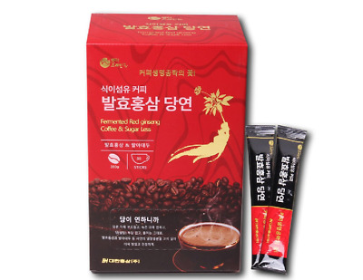 Korean Fermented Red Ginseng Natural Fiber Coffee Less Sugar 12g 30 packets