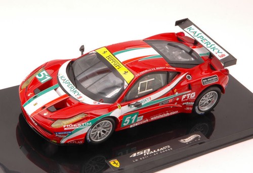 ホットウィール エリート 1/43 フェラーリ 458 イタリアGT2 Diecast Car Scale 1:43 Hot Wheels Ferrari 458 Italia GT2 LM