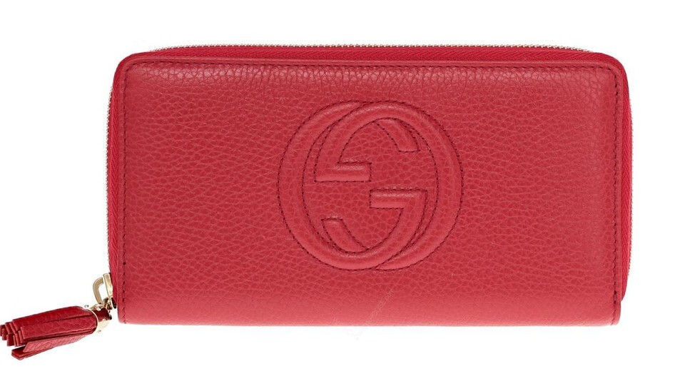 GUCCI Soho Zip Black Leather Women's Wallet 598187 A7M0G