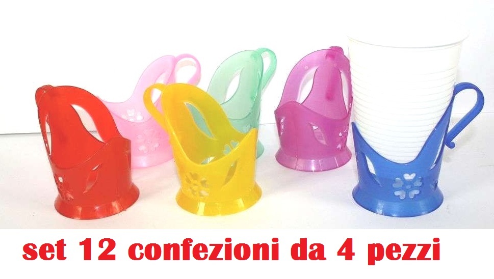Set 48 Pezzi SottoBicchieri Reggi Bicchiere Plastica Colorata idea