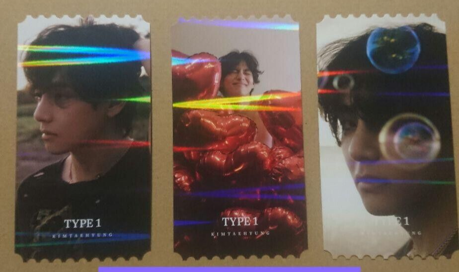 BTS V TYPE1 展示会 テテ テヒョンカードカバーステッカー2枚