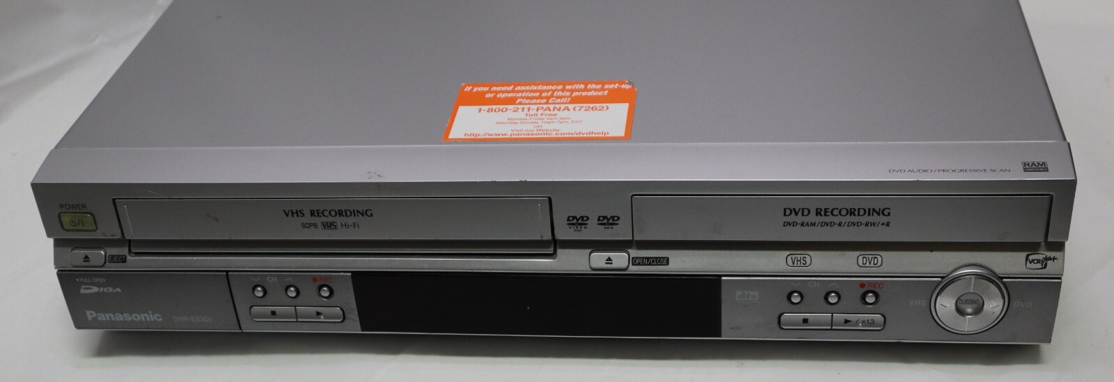 レコーダー Panasonic DIGA DMR-ES30V-S Panasonic DMR-ES30V DVD/VCR Combo Player Recorder no/ Remote