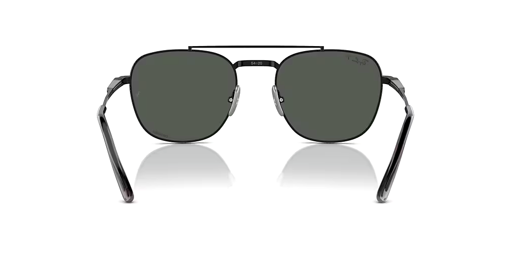 Pre-owned Ray Ban Frank Ii Titanium Rb8258 3141k8 Black W Polarized Dark Grey 51-20-140 In Gray