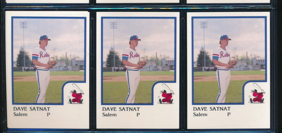 Lot (4) 1986 ProCards Dave Satnat Salem Redbirds Player Lot