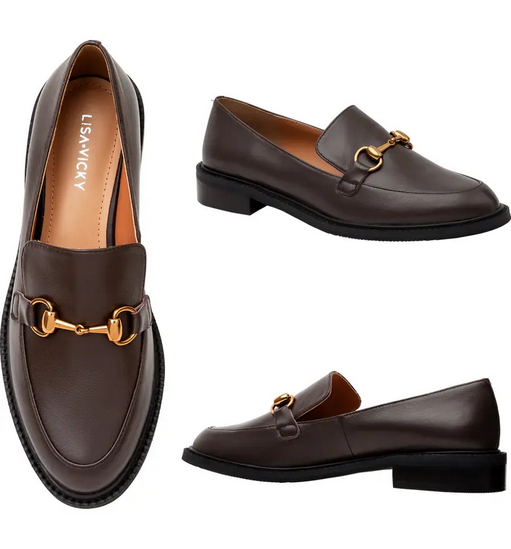 Lisa Vicky Zany Leather Loafers Sz 5 stout $99.95 #15 | eBay