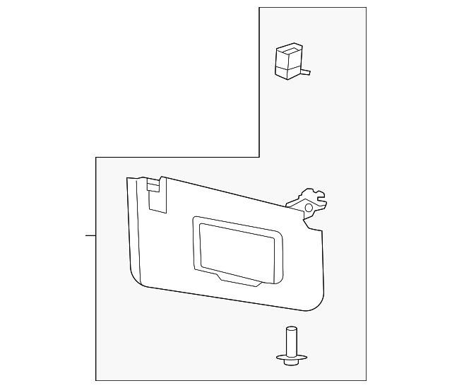 Genuine Ford Sun Visor - Right Passenger M2DZ-7804104-CB