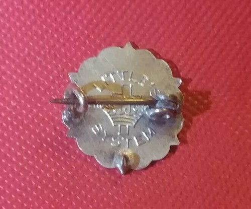 ~Little System~ Antique Sterling Silver & Enamel Presbyterian Red Cross Pin~