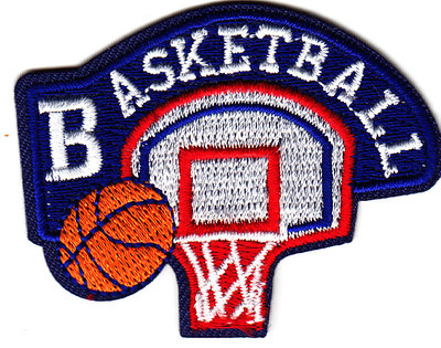 BASKETBALL Iron On Patch Sports Games Competition