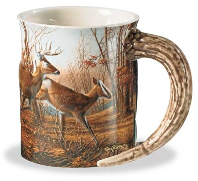 Terry Redlin AUTUMN RUN Sculpted Mug by Wild Wings 16 oz