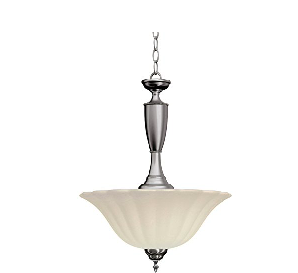 UPC 848566012071 product image for Portfolio Lillyburne 15.75-in W Brushed Nickel Pendant Light With Frosted Glass | upcitemdb.com