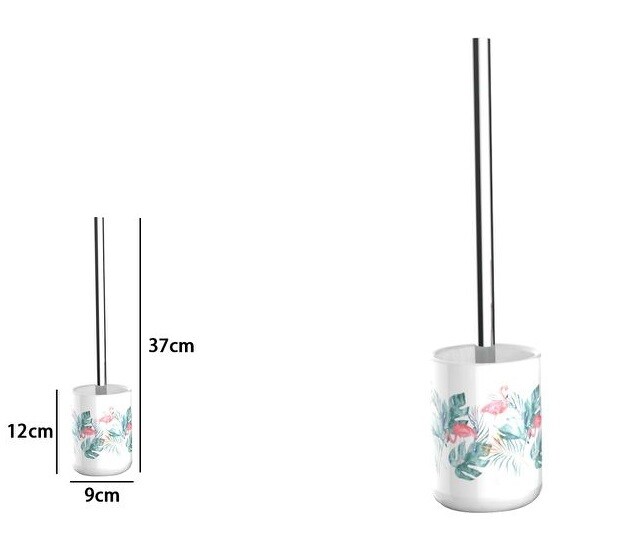 PortaScopino Porta Scopino Bagno Wc Toilette Fenicotteri Scopino Completo dfh