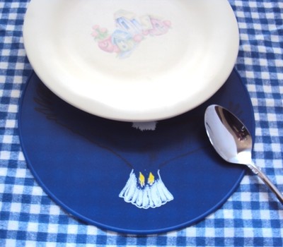 Blue Silicone Soaring Eagles Table Trivet Table Placemat Kitchen Hot Pad