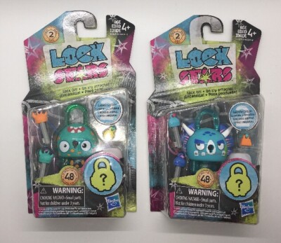 Lot Of 2 NEW Series 2 LOCK STARS Teal Monsters Lock On! Toy Surprises Inside