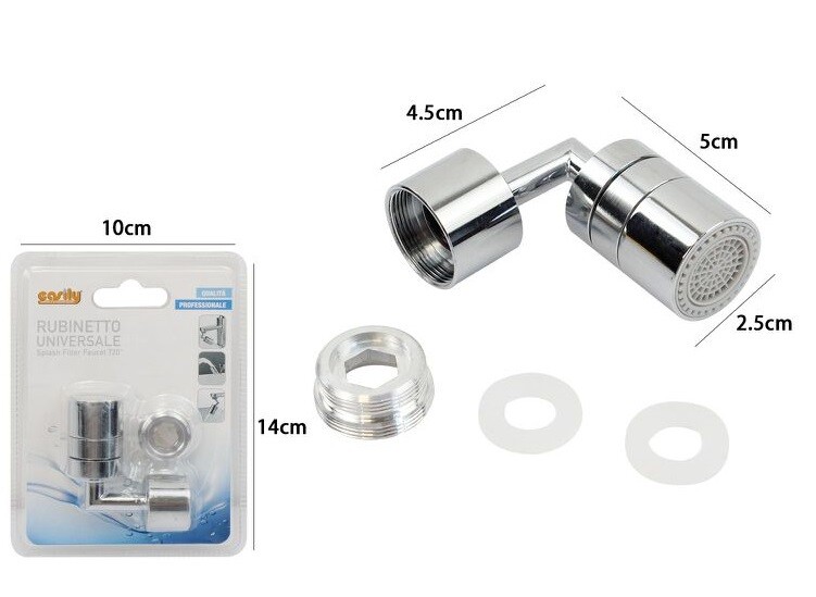 Aeratore Rubinetto Rompigetto Universale Cucina Bagno Girevole Angolare 720° dfh