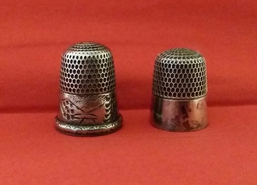 Lot Of 2 Vintage Sterling Silver Thimbles