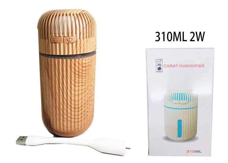 Diffusore Aromi Umidificatore Ultrasuoni 310ml 2W Usb Aromaterapia cir