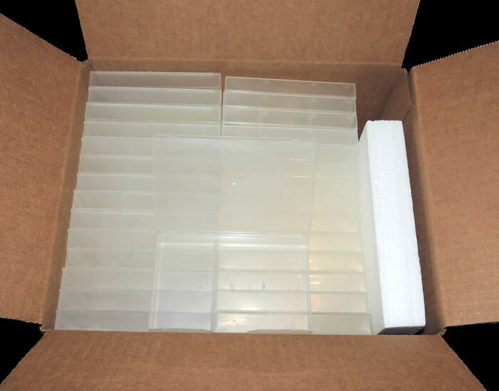 Audio Cassette Cases Lot of 56 Clear Frosted Soft Plastic Hold Cassette Tapes