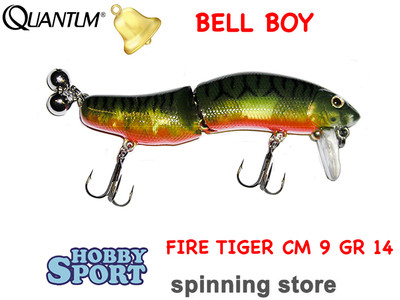 QUANTUM YUWAKU WOBBLER BELL BOY 14 GR FIRETIGER MINNOW SNODATO 9CM CAMPANELLE