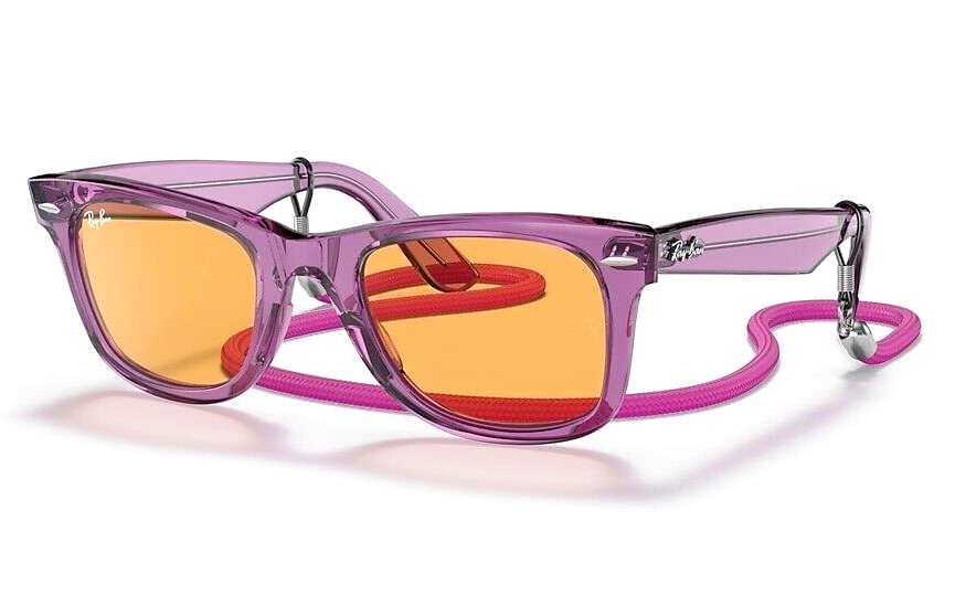 Ray Ban Sunglasses Wayfarer RB2140 661313 50-22 Transparent Violet