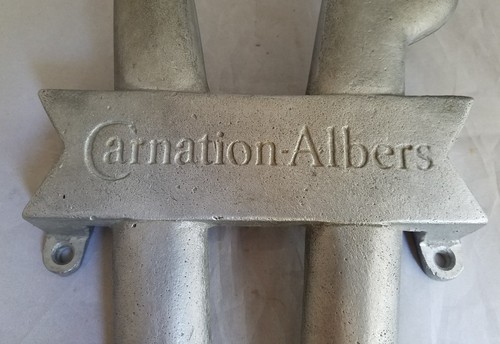 Vintage CARNATION - ALBERS Advertising Aluminum BOOT JACK 9 3/4