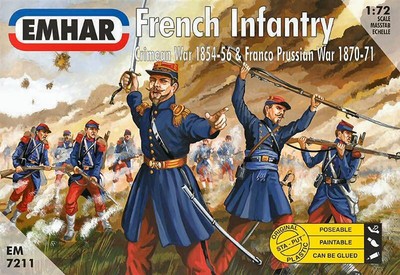 Emhar 7211 French Infantry Crimean war 1/72 Plastic scale figures