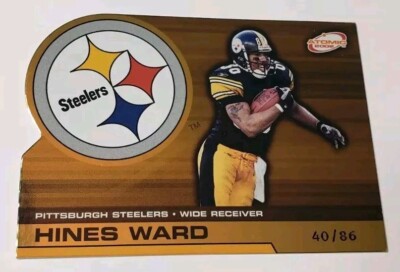 2002 PACIFIC ATOMIC HINES WARD #77 GOLD DIE-CUT PITTSBURGH STEELERS 40/86
