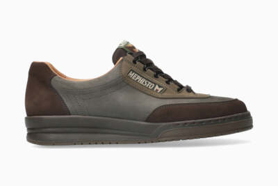 Pre-owned Mephisto Men's Match Dark Brown Nomad 551 Flat Heel Lace-up Sneakers