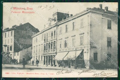 Cuneo Mondovì Breo Palazzo Municipale postcard cartolina KF3403