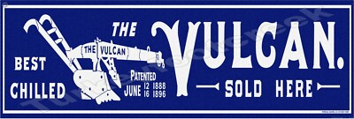 The Vulcan Plow Sold Here 8'' x 24'' Metal Sign