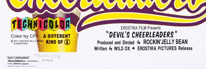 ROCKIN JELLY BEAN - DEVIL'S CHEERLEADERS - SILKSCREEN POSTER
