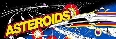 Asteroids Arcade Marquee 6'' x 18'' Metal Sign