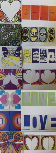 Lot of 28 Vintage 1960's Fold-A-Note Stationary Sheets, 7 Designs, NEW OLD STOCK