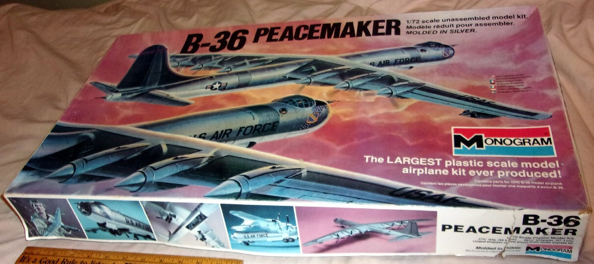 モノグラム　B-36 PEACEMAKER 1/72スケール　未組立品　未開封 モノグラム B-36 PEACEMAKER 1/72Bスケール 未組立品 （1円 平