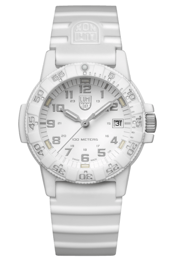 Pre-owned Luminox Xs.0307.wo Leatherback Sea Turtle White Carbon 39 Mm Quartz Wrist Watch