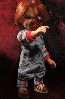 Chucky el muñeco diabólico 3 Cara de Pizza 38 cm Mezco