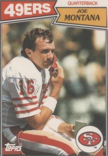 1987 Topps Reino Unido Fútbol Americano Joe Montana #29