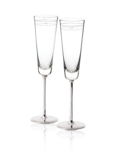 NIB Kate Spade Darling Point Wedding Toast Champagne Flute Set $65 NEW Lenox