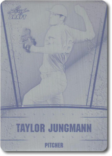 TAYLOR JUNGMANN 2011 Leaf Draft Rookie Card Press Plate RC BREWERS 1/1. rookie card picture