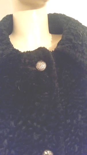 Stunning vintage 60s 70s Black faux Persian Lamb coat plus size XXL