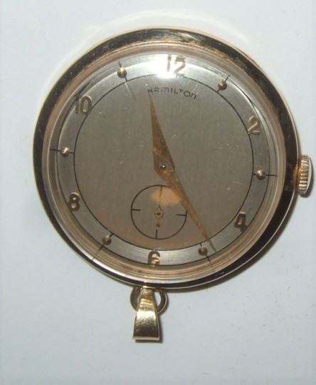 Hamilton Watch Gold Hamilton Pocket Watch Otis Elevator Company 1957 10K Rare