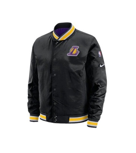 Nike Los Angeles Lakers Bomber Jacket Mens XL Black Purple